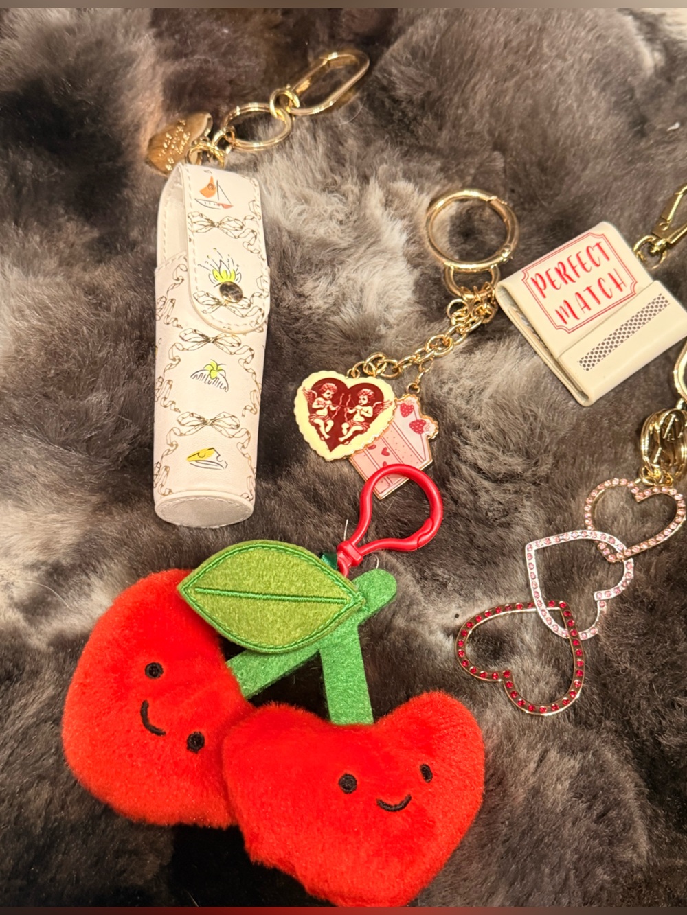 Keychain bag charms set